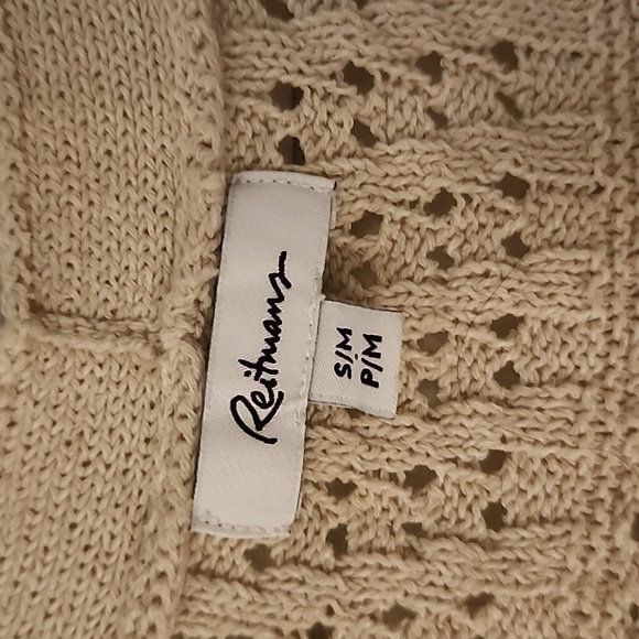 Reitmans cotton blend long vest cream Size S/M - Picture 2 of 4